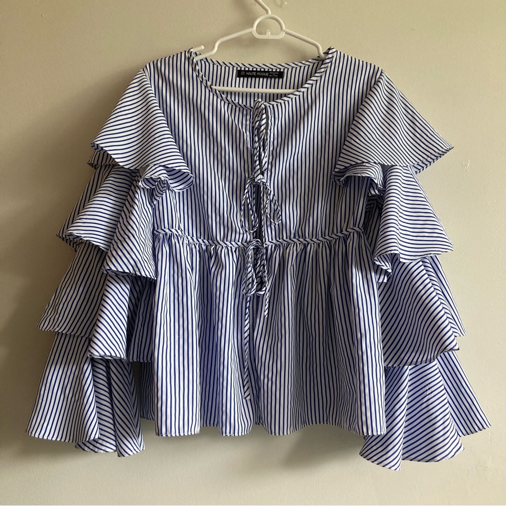 HAUTE ROGUE ruffled blouse